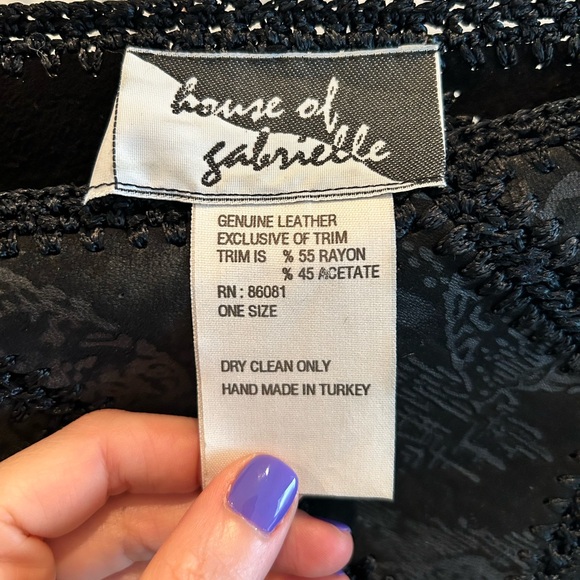 1980s Vintage Leather & Crochet Top/Skirt - Picture 8 of 8